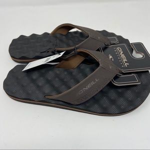 O'Neill Mens Rocker Flip Flops Brown Sz 9